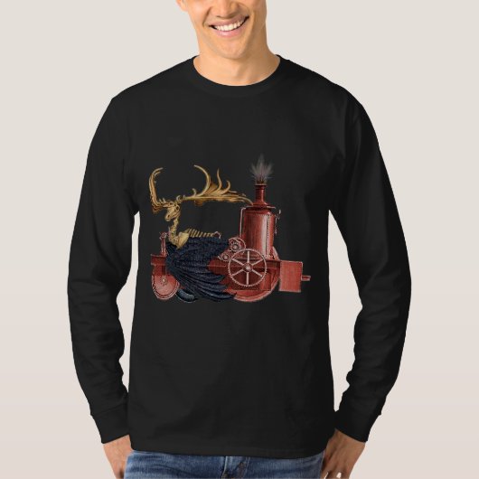StitchpunkのカリブーのTシャツ-暗闇 Tシャツ (正面)