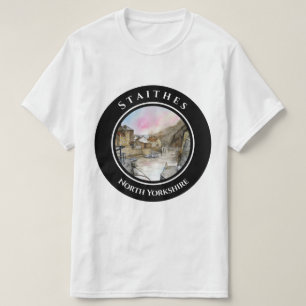 Stites North Yorkshireイングランドの水色 Tシャツ