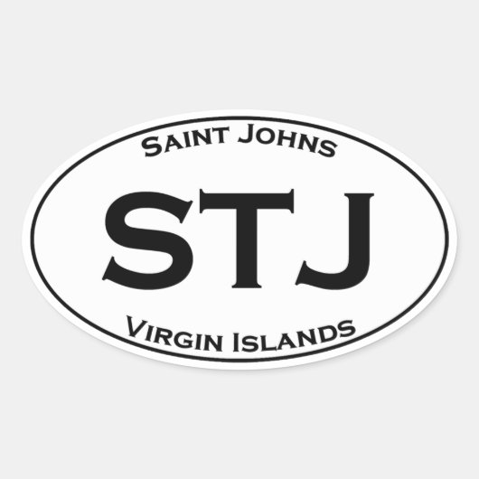 STJ – サンジョンズヴァージンアイランドユーロスタイル楕円 楕円形シール (正面)