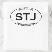 STJ – サンジョンズヴァージンアイランドユーロスタイル楕円 楕円形シール (バッグ)