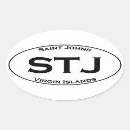 STJ – サンジョンズヴァージンアイランドユーロスタイル楕円 楕円形シール