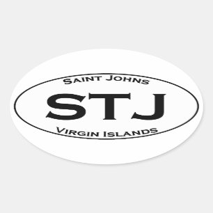 STJ -聖者のジョンズバージン諸島のヨーロッパのスタイルの楕円形 楕円形シール
