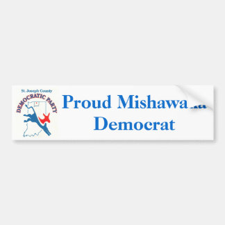 StJoeCountyDemslogo、誇り高いMishawaka民主党員 バンパーステッカー