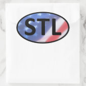 STLオーバルステッカー 楕円形シール (バッグ)