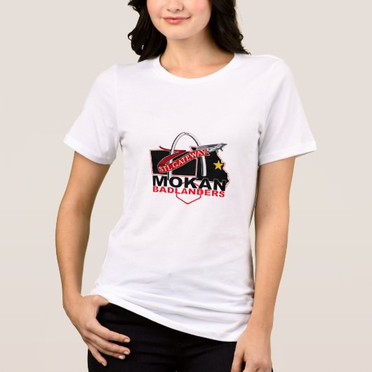 STLゲートウェイバッジを中央に配置 トライブレンドＴシャツ (正面)