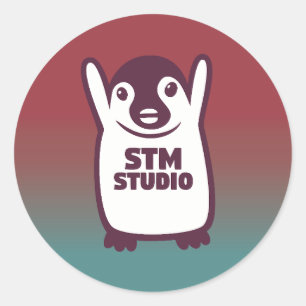 STMのステッカー-モダン ラウンドシール