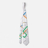 STMモントリオールメトロ地下鉄マップライトホワイトHD ネクタイ (裏面)