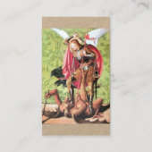 STMICHAEL,ドラゴンと正義,赤い緑のブラウンブ 名刺 (裏面)