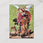 STMICHAEL,ドラゴンと正義,赤グリーンブラック 名刺 (裏面)