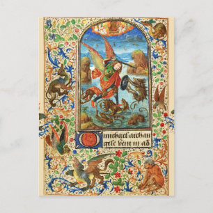 STMICHAEL ARCHANGEL AND DRAGON FLEMISH MINI シーズンポストカード