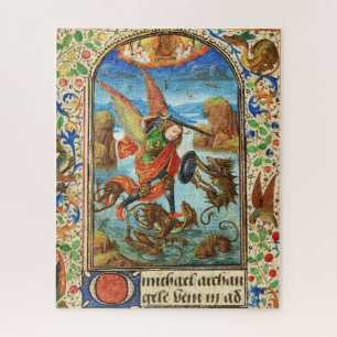STMICHAEL ARCHANGEL AND DRAGON FLEMISH MINI ジグソーパズル