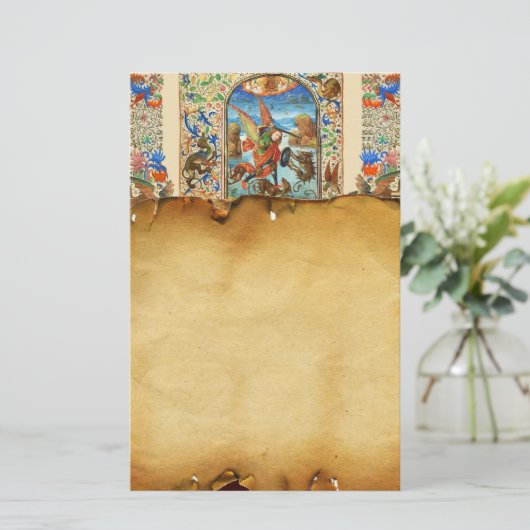 STMICHAEL ARCHANGEL AND DRAGON FLEMISH MINI 便箋 (スタンド正面)