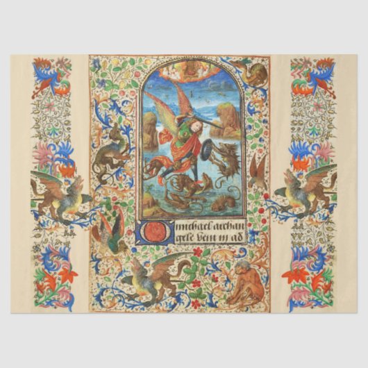 STMICHAEL ARCHANGEL AND DRAGON FLEMISH MINI 薄葉紙 (正面)