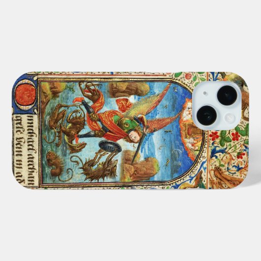 STMICHAEL ARCHANGEL AND DRAGON FLEMISH MINI Case-Mate iPhoneケース (裏面 (横))