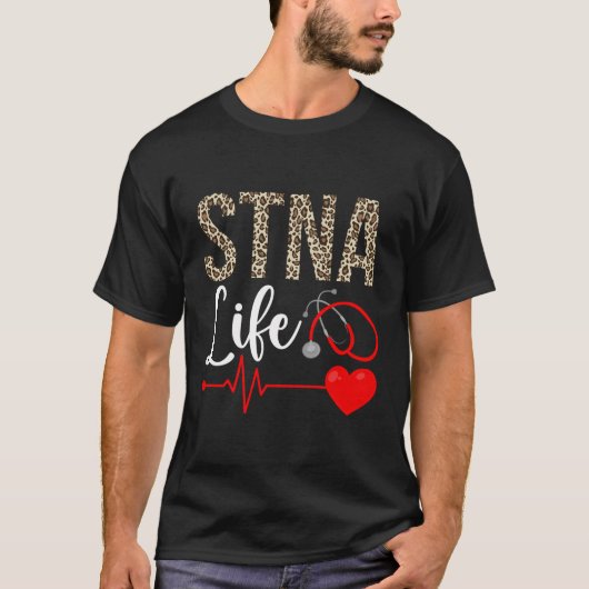 Stnaライフ州試験看護助手Leopard S Tシャツ (正面)