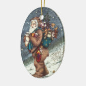 STNICK IN TEDDY BEAR SUET, CHRISTMAS TEDDIES セラミックオーナメント (左)