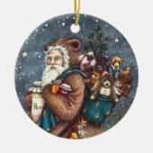 STNICK IN TEDDY BEAR SUET, CHRISTMAS TEDDIES セラミックオーナメント (正面)