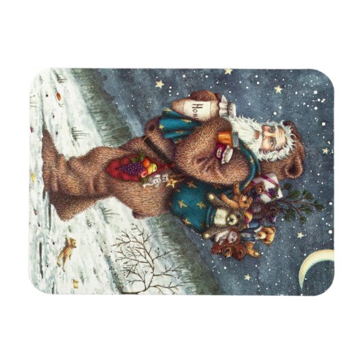 STNICK IN TEDDY BEAR SUET, CHRISTMAS TEDDIES マグネット (横)