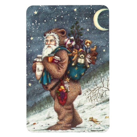 STNICK IN TEDDY BEAR SUET, CHRISTMAS TEDDIES マグネット (縦)