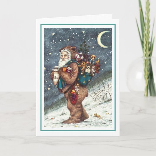 STNICK TEDDY BEARスーツ、クリスマステディ空白の カード (正面)