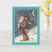 STNICK TEDDY BEARスーツ、クリスマステディ空白の カード (黄色い花)