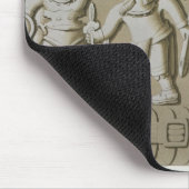 Stoからの古代アステカな戦士の浅浮き彫り、 マウスパッド (コーナー)