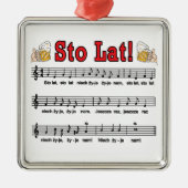 Stoの大石柱! ビールのジョッキとの歌 メタルオーナメント (正面)