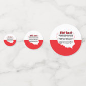 Stoの大石柱! 歌のポーランドの地図 コンフェッティ (裏面)