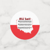 Stoの大石柱! 歌のポーランドの地図 コンフェッティ (スモール正面)