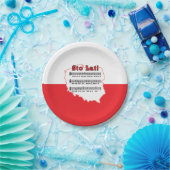 Stoの大石柱! 歌のポーランドの地図 ペーパープレート (パーティー)