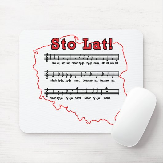 Stoの大石柱! 歌のポーランドの地図 マウスパッド (マウス)