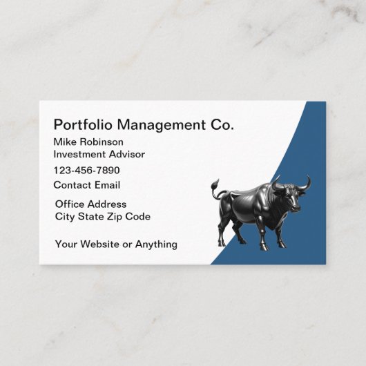 Stock Broker Investment Advisor Business Cards 名刺 (正面)