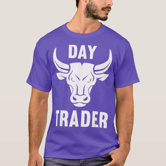 Stock Day Trading Shirt – 強気トレーダ男性へー Tシャツ (正面)