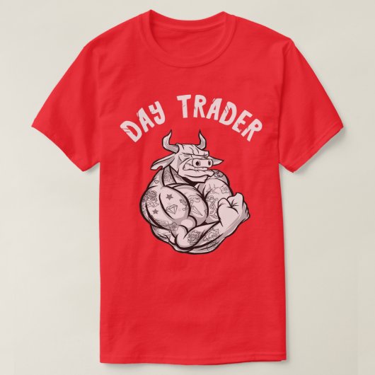 Stock Investors Day Trader Bull Broker Day Trading Tシャツ (デザイン正面)