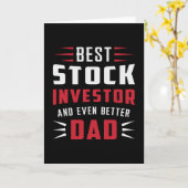 Stock Market Stock Investor Bull Trading Trader カード (黄色い花)