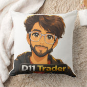 Stock Market Trader Gift Throw Pillow –  16" x 16" クッション (ブランケット)