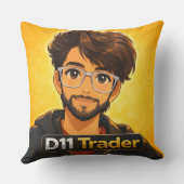 Stock Market Trader Gift Throw Pillow –  16" x 16" クッション (裏面)
