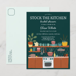 STOCK THE KITCHEN ブライダルシャワー カスタムデザイン インビテーションポストカード