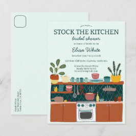 STOCK THE KITCHEN ブライダルシャワー カスタムデザイン インビテーションポストカード