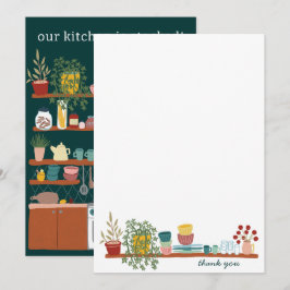 STOCK THE KITCHEN ブライダルシャワー カスタム かわいい サンキューカード