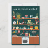 STOCK THE KITCHEN ブライダルシャワー カスタム かわいい サンキューカード (裏面)