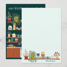 STOCK THE KITCHEN ブライダルシャワー カスタム かわいい サンキューカード