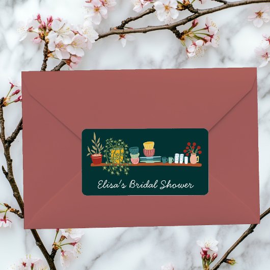 STOCK THE KITCHEN Bridal Shower CUSTOM Cute ラベル