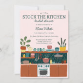 STOCK THE KITCHEN Bridal Shower Cute CUSTOM 招待状 (正面)