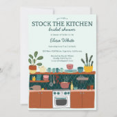 STOCK THE KITCHEN Bridal Shower Cute CUSTOM 招待状 (正面)