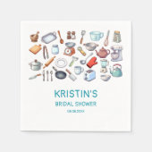 Stock the Kitchen Bridal Shower Kitchen Utensils  スタンダードカクテルナプキン (正面)