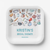 Stock the Kitchen Bridal Shower Kitchen Utensils  ペーパープレート (正面)