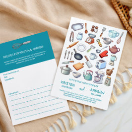 Stock the Kitchen Modern Couples Wedding Shower 招待状