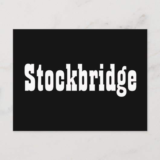 Stockbridge Autograph Collectorカード ポストカード (正面)