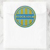 Stockholm City Pride Emblem – Swedish Identity ラウンドシール (バッグ)